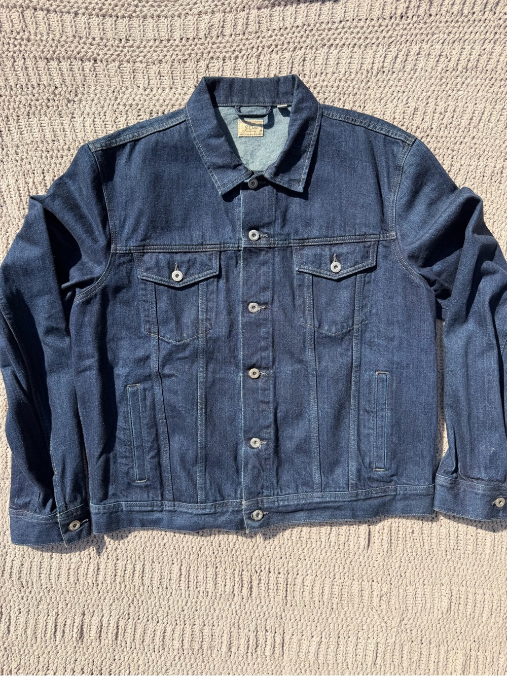 J. Crew Men’s Indigo Wash Blue Denim Trucker Jacket